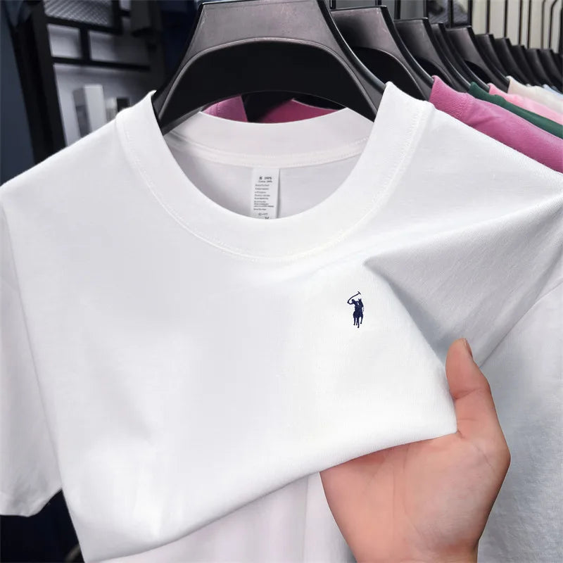 Men's Cotton T-Shirts 100% Cotton Short Sleeve Casual O-Neck