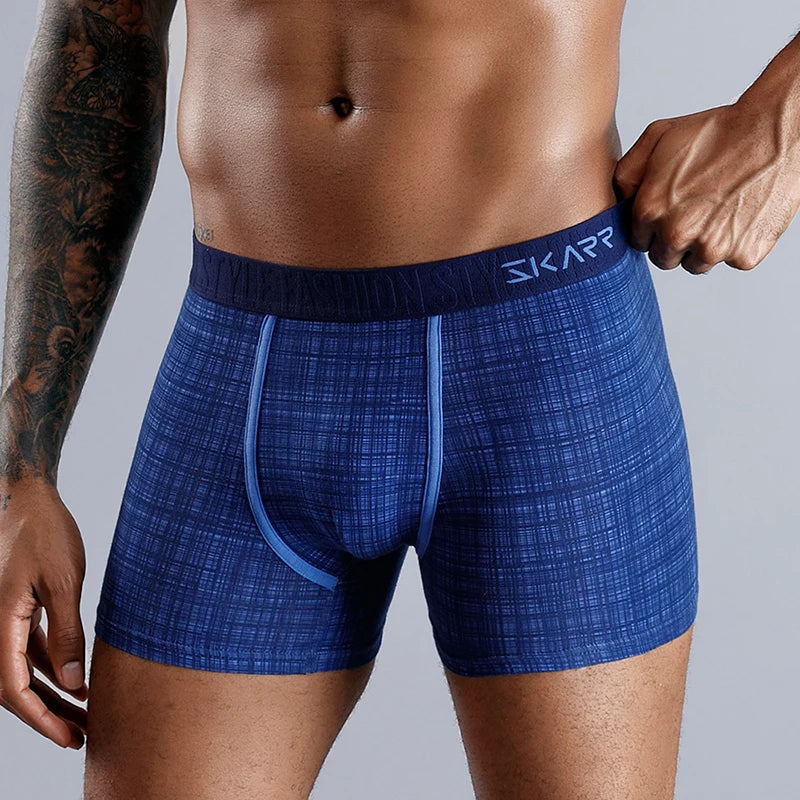 Men's Cotton Boxer Shorts Stretch Underwear Printed Design
