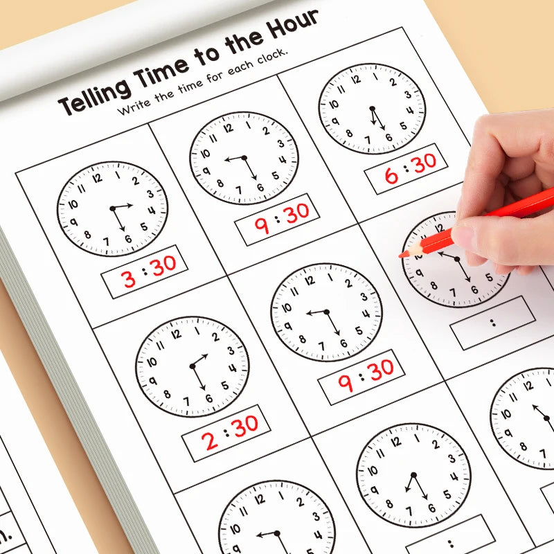 Telling Time Workbook for Kids – Math & Reading Practice