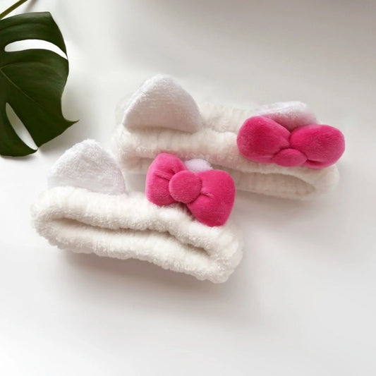 Hair Accessories Set with Fuzzy Cat Ear Headband & Scrunchies