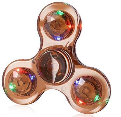 LED Fidget Spinner  Crystal Light Up Kinetic Toy for Kids & Adults