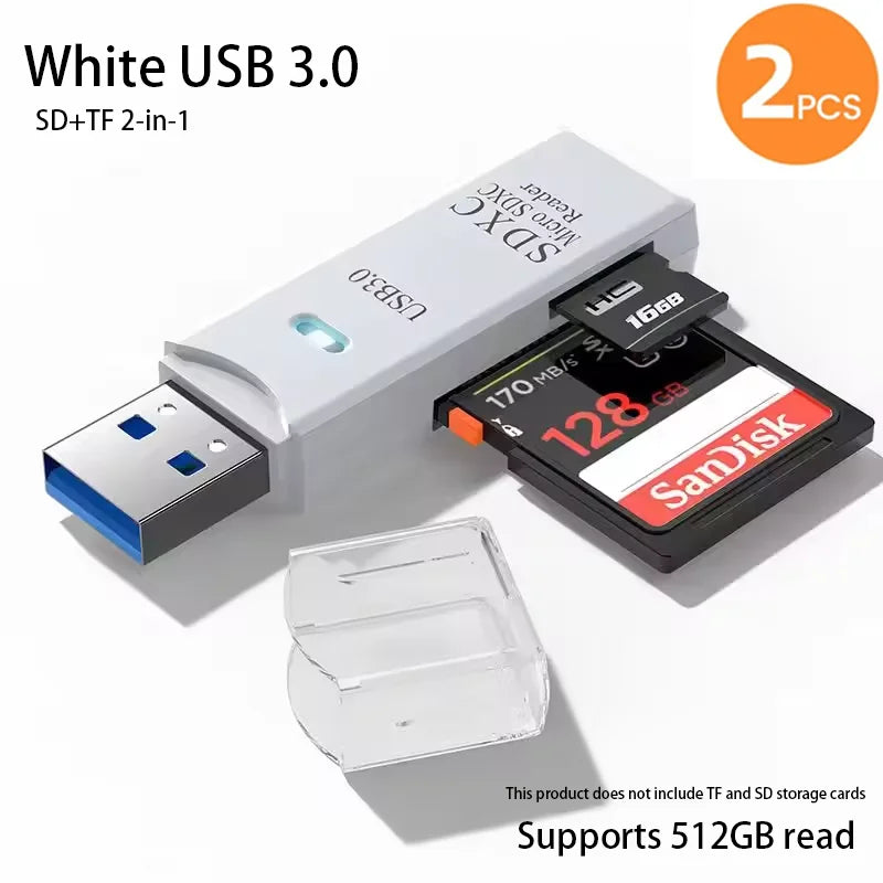 USB 3.0 Card Reader for SD and Micro SD TF Memory Cards