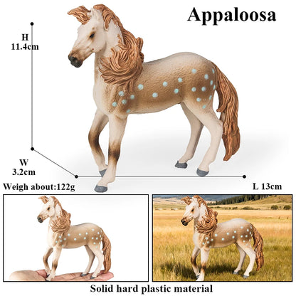 Horse Figurine, Realistic PVC Animal Model Toy for Kids