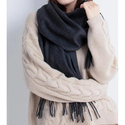 Women's Wool Scarf – Warm Winter Wrap 200×35cm