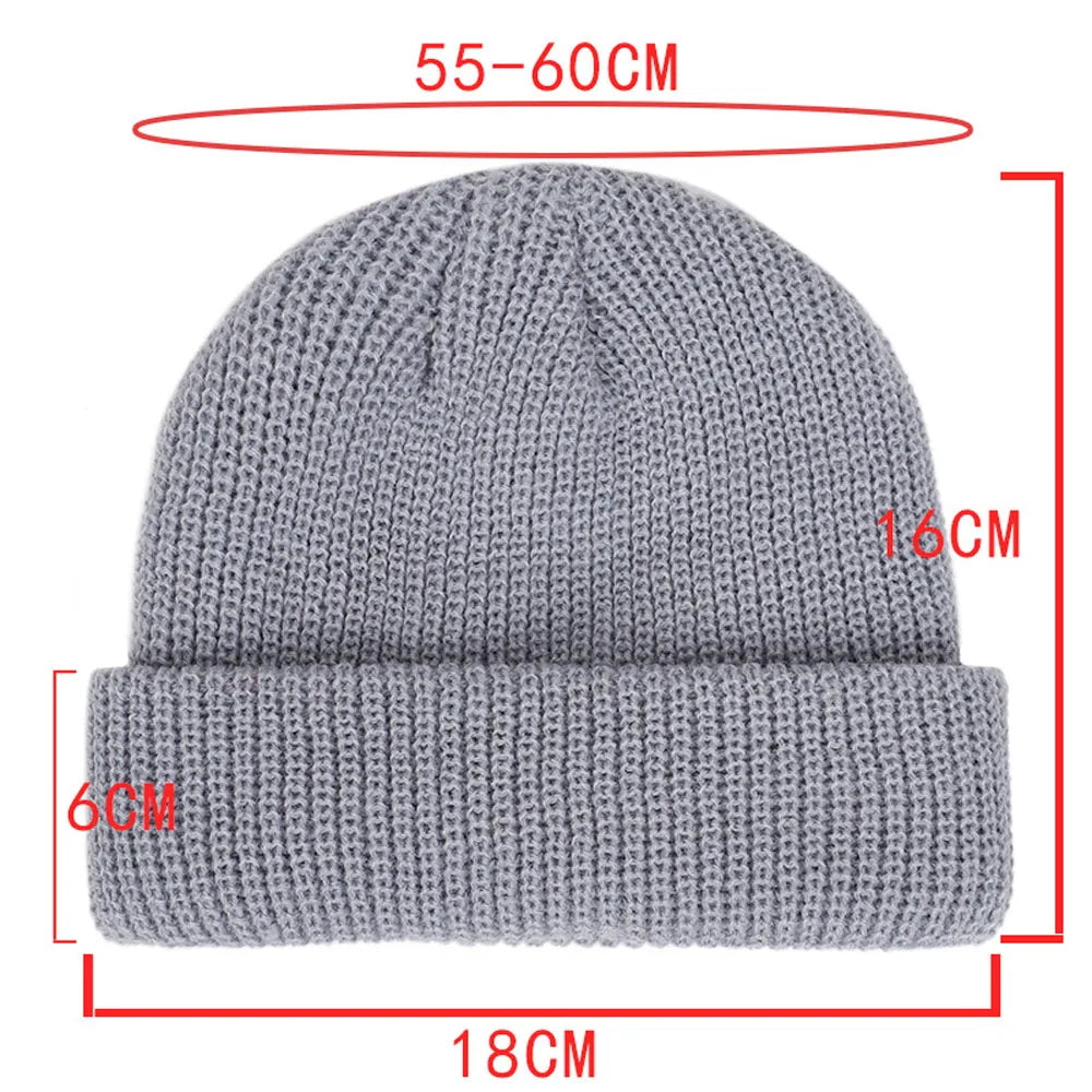 Winter Beanie Knit Hat Warm Unisex Casual Outdoor Cap