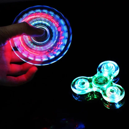 LED Fidget Spinner Light Up Glow in the Dark Stress Relief Toy