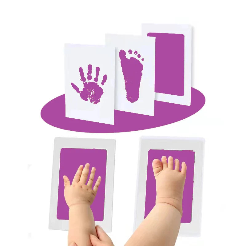 3) Optimized Title  Baby Handprint Kit with Inkless Pad & Imprint Cards for Newborns