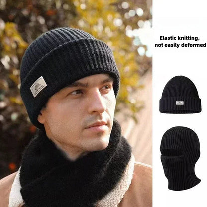 Winter Balaclava Hat 2-in-1 Knitted Face Mask Beanie