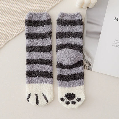 Women's Winter Socks Coral Velvet Warm Fuzzy Floor Socks 2-Pair