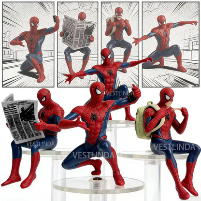 Mini Superhero Action Figure 7-9cm Desktop Collectible