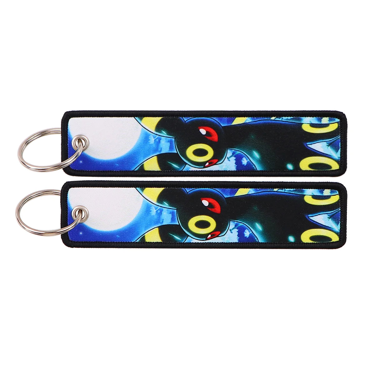 Embroidered Keychain Double-Sided Key Fob for Car & Motorcycle