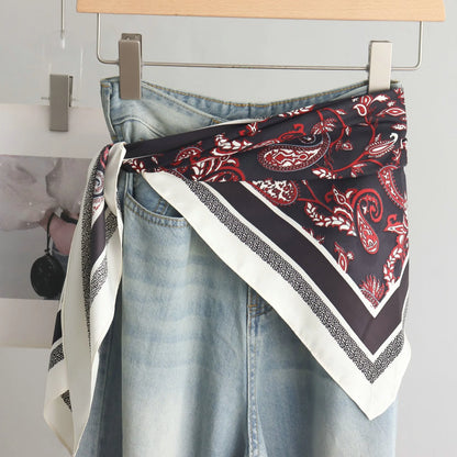 Women’s Scarf Triangular Tie Dye Head Scarf for Spring