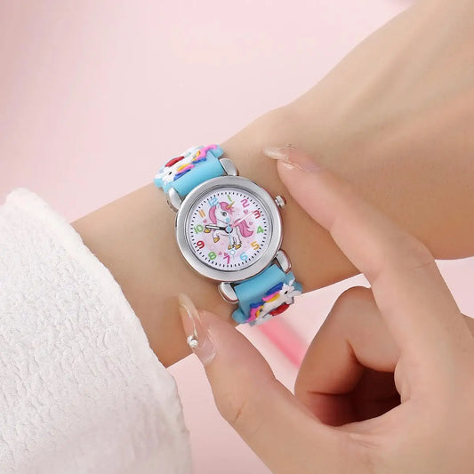 Kids Analog Watch with Colorful Cartoon Design and Quartz Movement