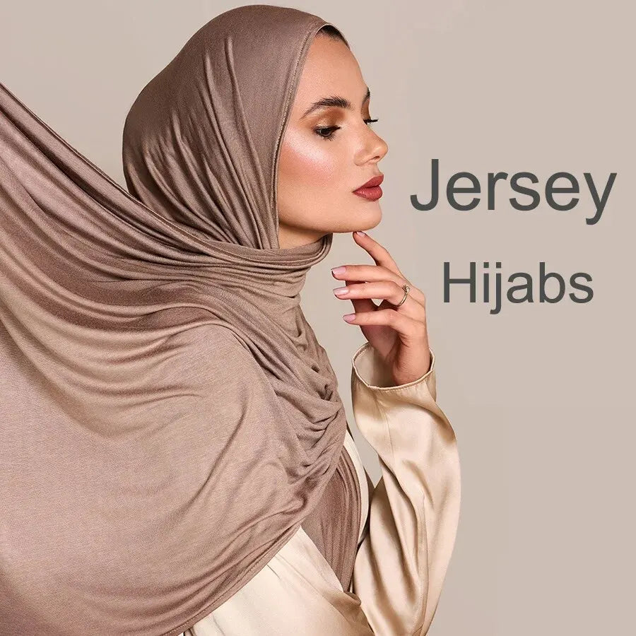 Cotton Hijab Scarf Soft Jersey Muslim Head Wrap for Women
