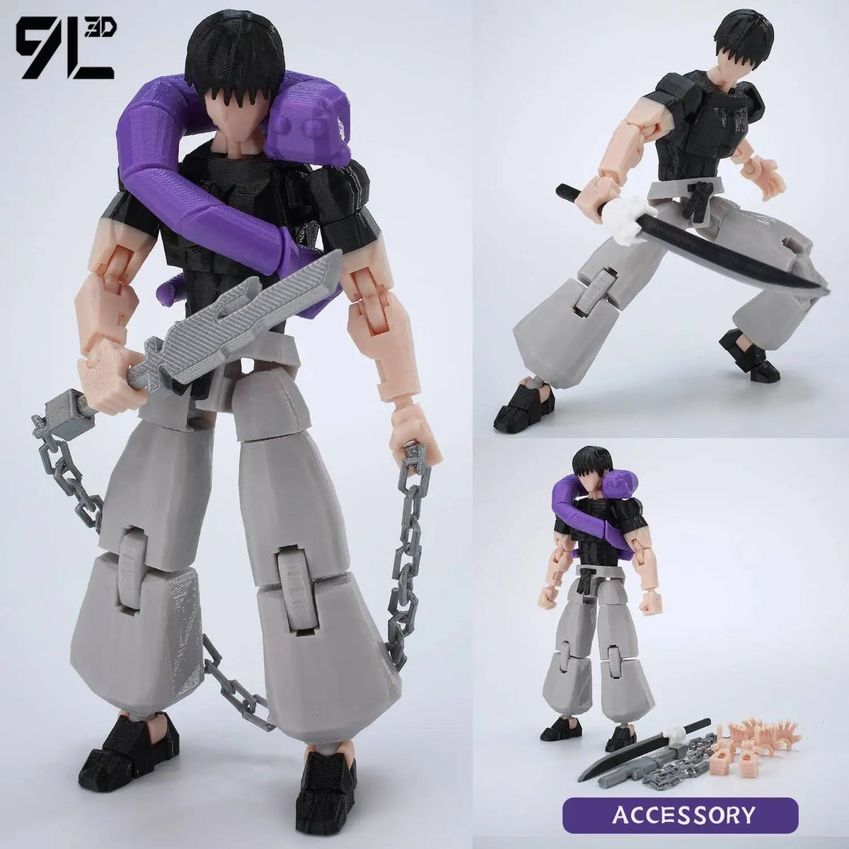 Poseable Action Figure 14cm 3D Printed Collectible Model