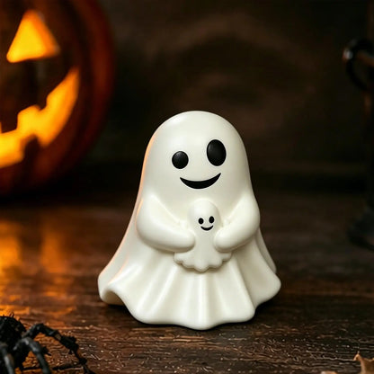 Middle Finger Ghost Statue, Funny Halloween Tabletop Decor