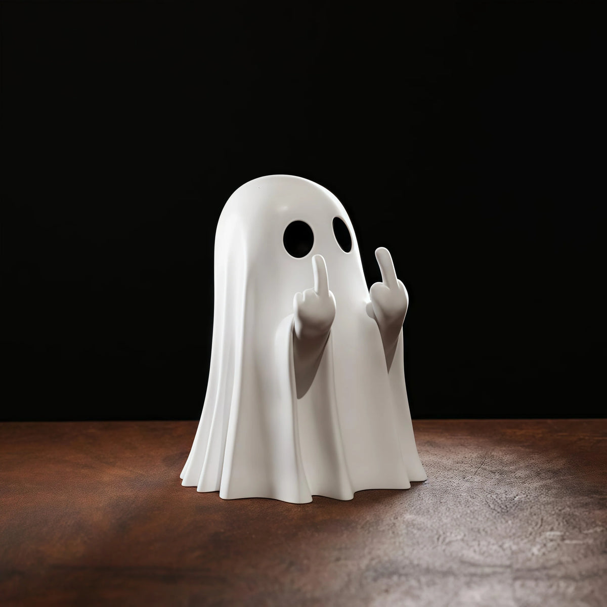 Middle Finger Ghost Statue, Funny Halloween Tabletop Decor