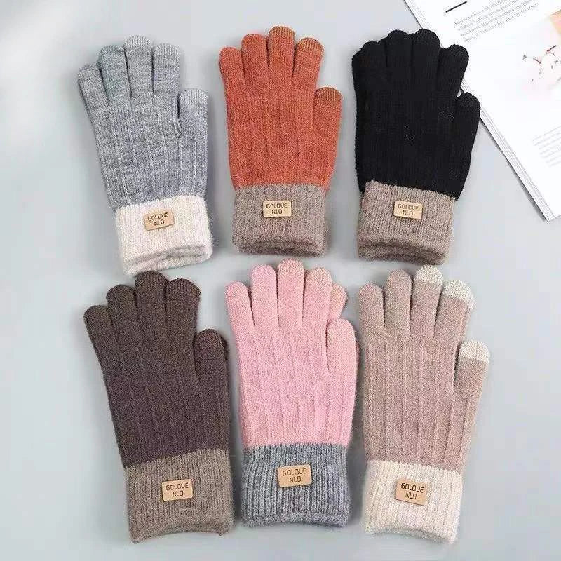 Winter Gloves Touchscreen Warm Knit Gloves for Outdoor Activities