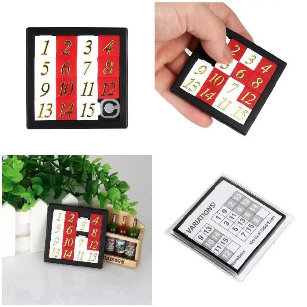 15 Tile Sliding Puzzle Number Game for Kids & Adults
