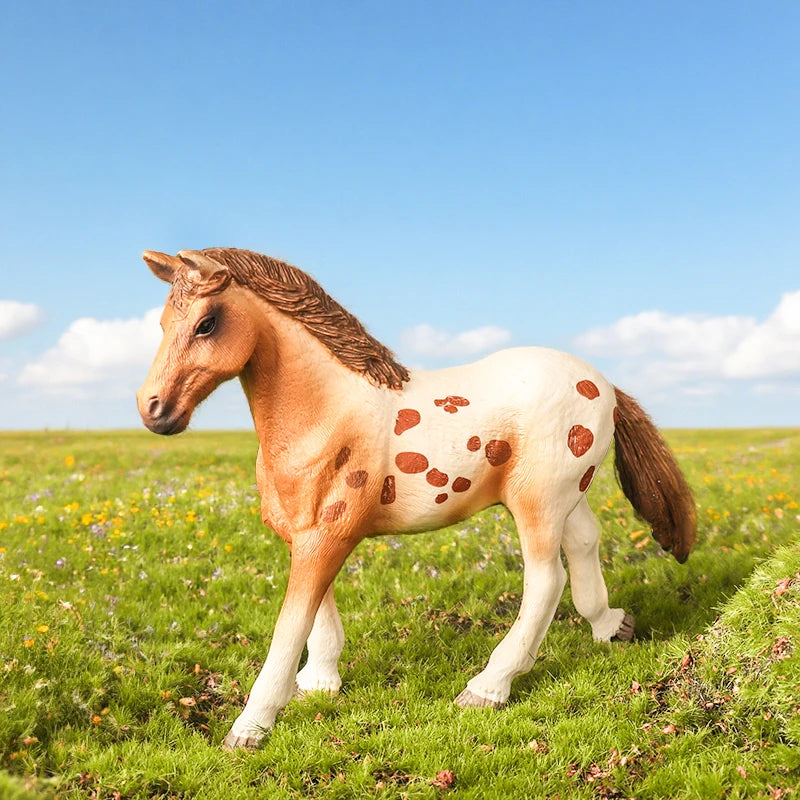 Horse Figurine, Realistic PVC Animal Model Toy for Kids