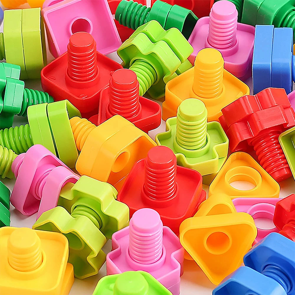 Nuts and Bolts Building Toy – Creative Construction Blocks for Kids