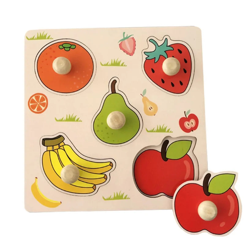 Wooden Montessori Puzzle for Toddlers – Educational Shape Matching Toy