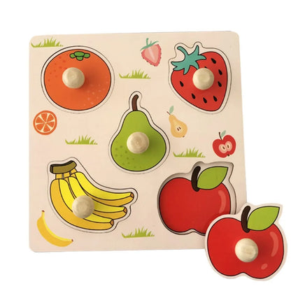 Wooden Montessori Puzzle for Toddlers – Educational Shape Matching Toy