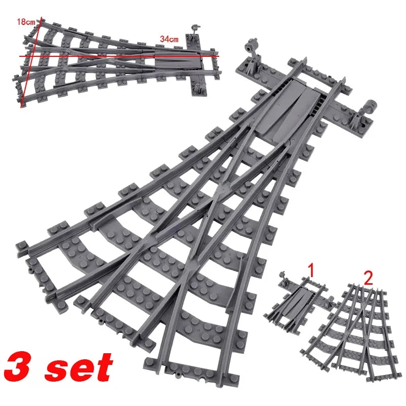 Flexible Train Tracks Set – Curved & Straight Rails for Kids