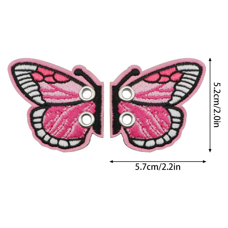 Bat Shoe Charms Embroidered Wings for Sneakers & Halloween
