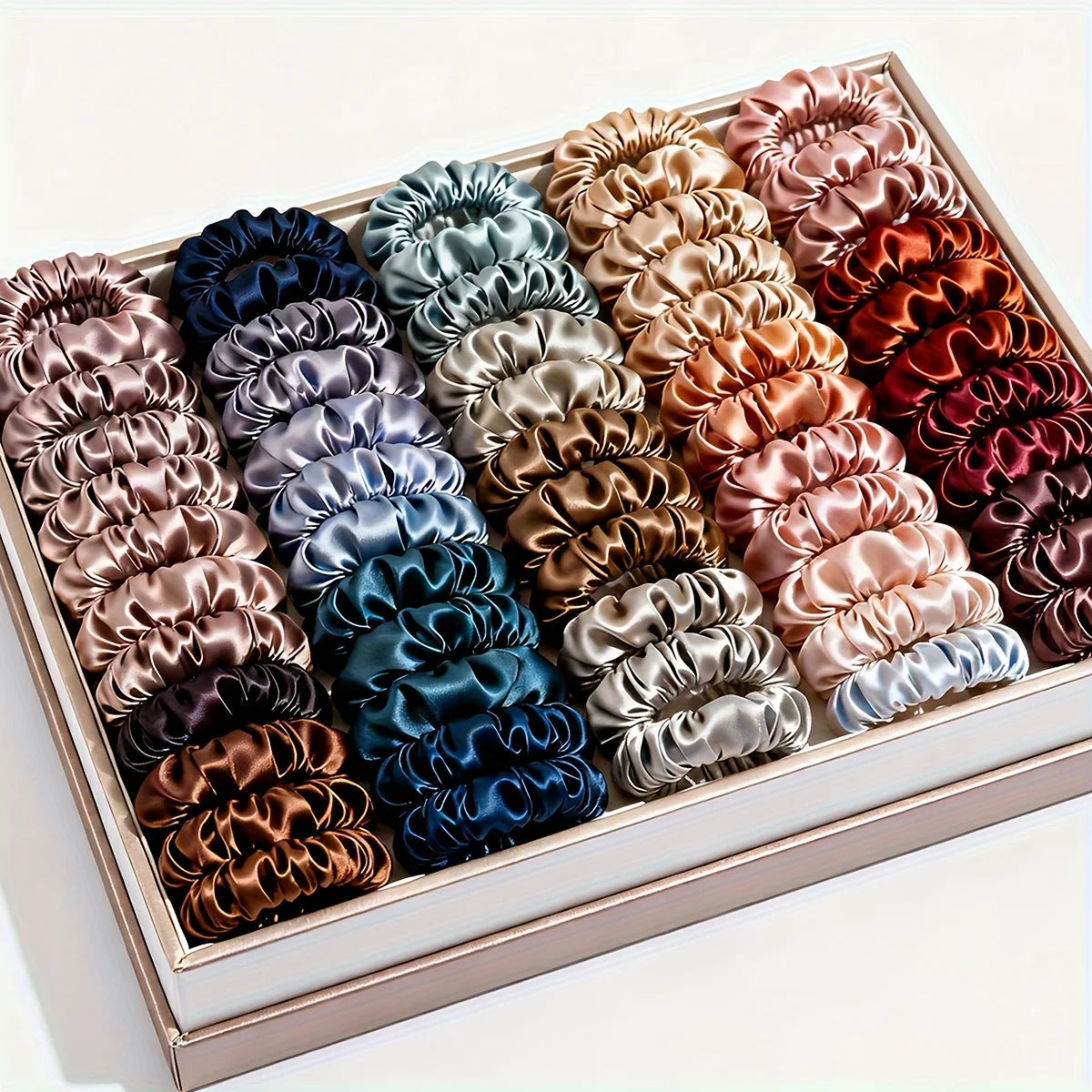 19pcs Scrunchies for Women Thin Hair Ties Multi Color Set