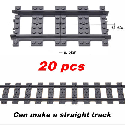 Flexible Train Tracks Set – Curved & Straight Rails for Kids