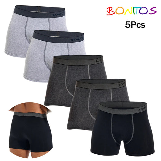 5-Pack Men's Cotton Boxer Shorts Stretch Underwear