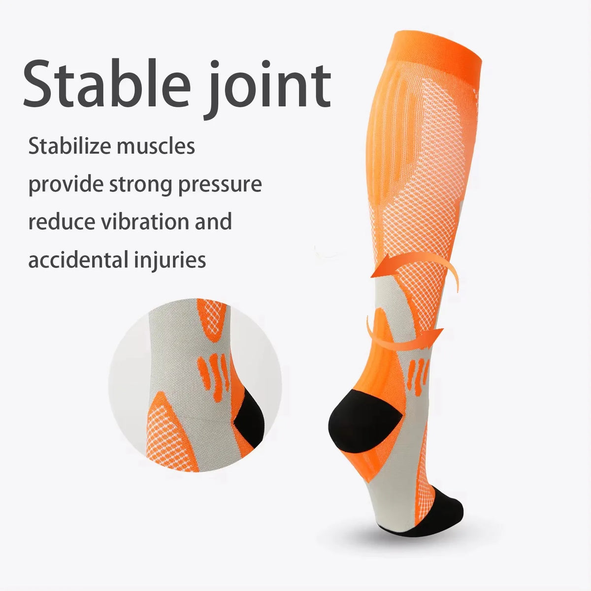 Compression Socks, Men's Athletic Crew Socks for Sports