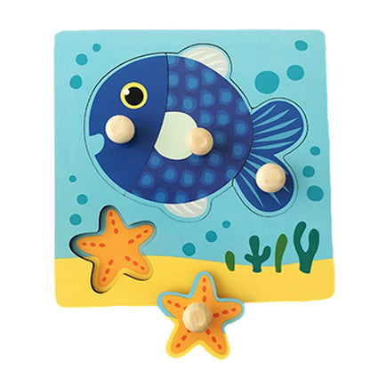 Wooden Montessori Puzzle for Toddlers – Educational Shape Matching Toy