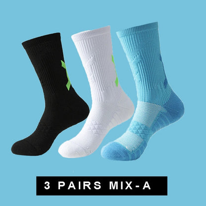 Men's Basketball Socks with Thick Bottom for Sports & Training
