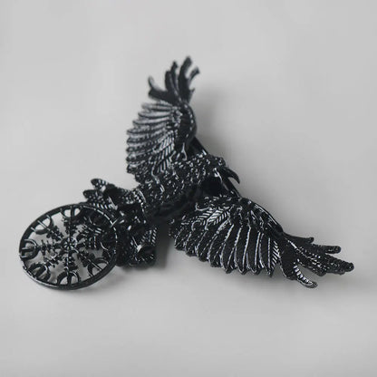 Gothic Hair Clip Crow Design Metal Barrette for Women
