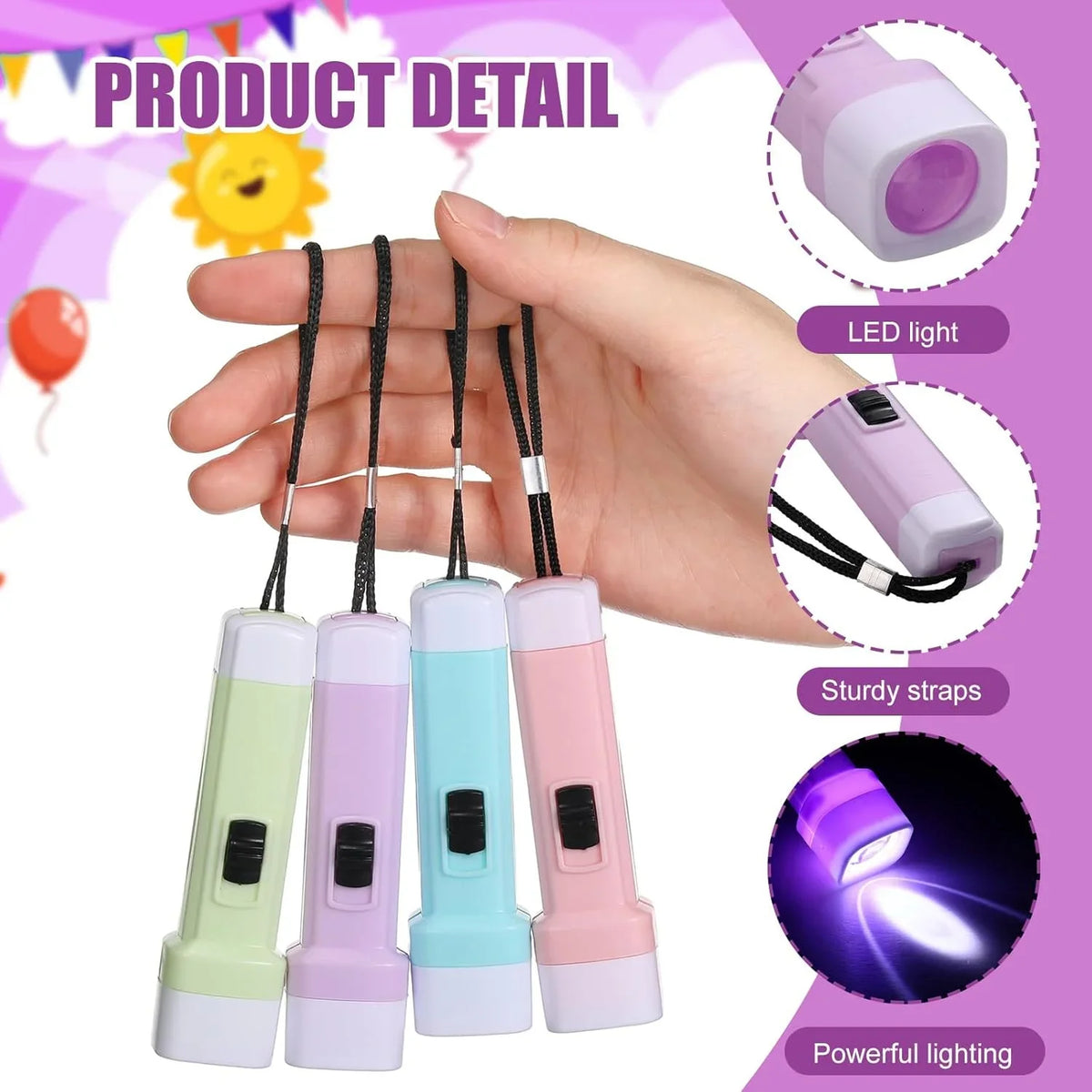 Mini LED Flashlight Party Favors 5-100 Pcs for Events