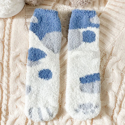 Women's Winter Socks Coral Velvet Warm Fuzzy Floor Socks 2-Pair
