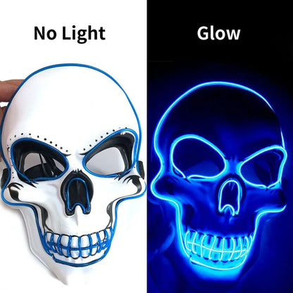 LED Halloween Mask – Glowing Skull Full Face Costume Mask