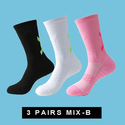 Men's Basketball Socks with Thick Bottom for Sports & Training