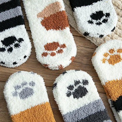 Women's Winter Socks Coral Velvet Warm Fuzzy Floor Socks 2-Pair