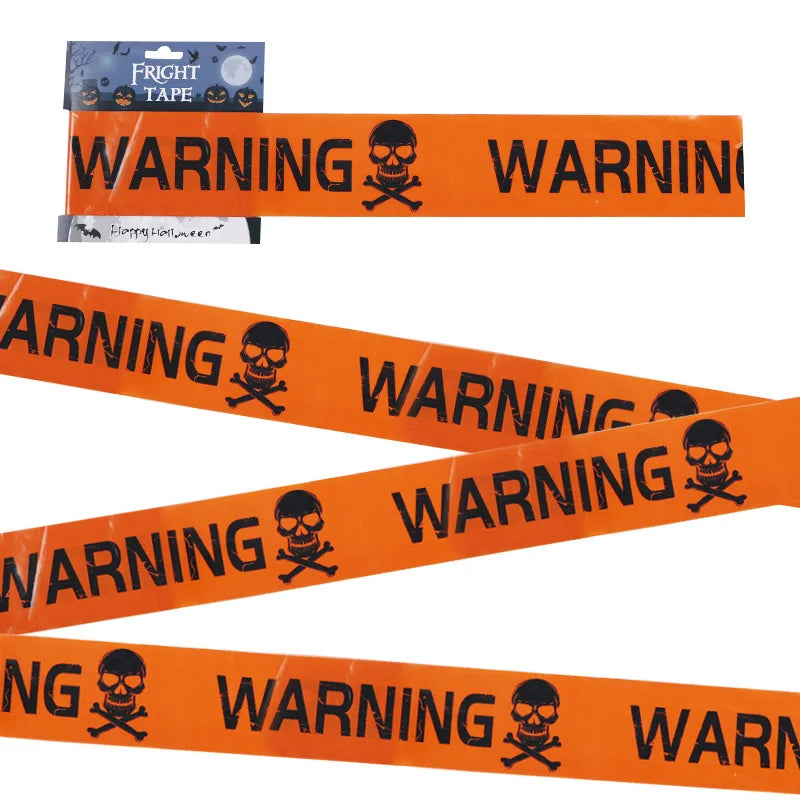 Halloween Warning Tape – 6M Skull Caution Party Decoration