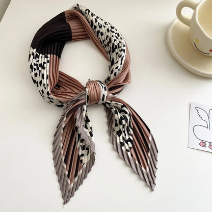 Women’s Square Scarf 70x70cm – Silk Feel Printed Hair Wrap