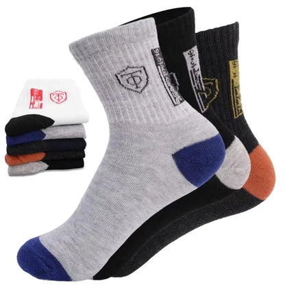 Men's Crew Socks Breathable Cotton Sports Socks 5/10 Pairs