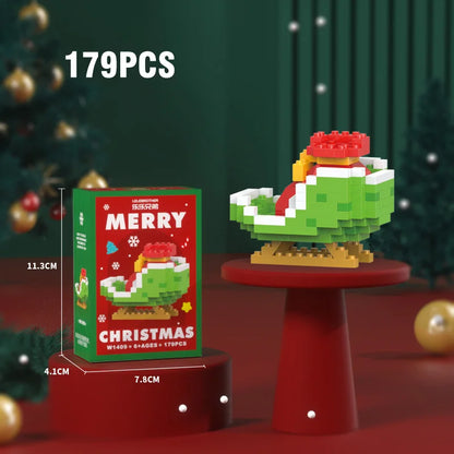 Christmas Building Blocks Set, Micro DIY Holiday Decoration Toy