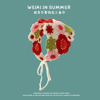 Women's Headscarf, Knitted Triangular Summer Head Wrap