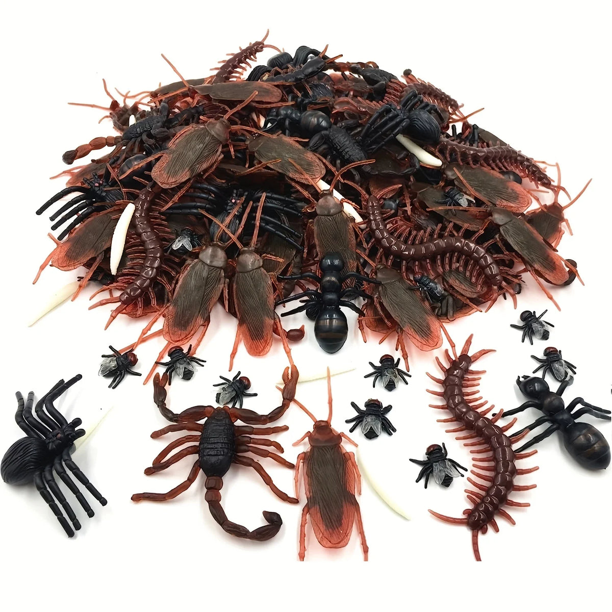 Fake Cockroach Toy 50PCS Realistic Halloween Prank Bugs