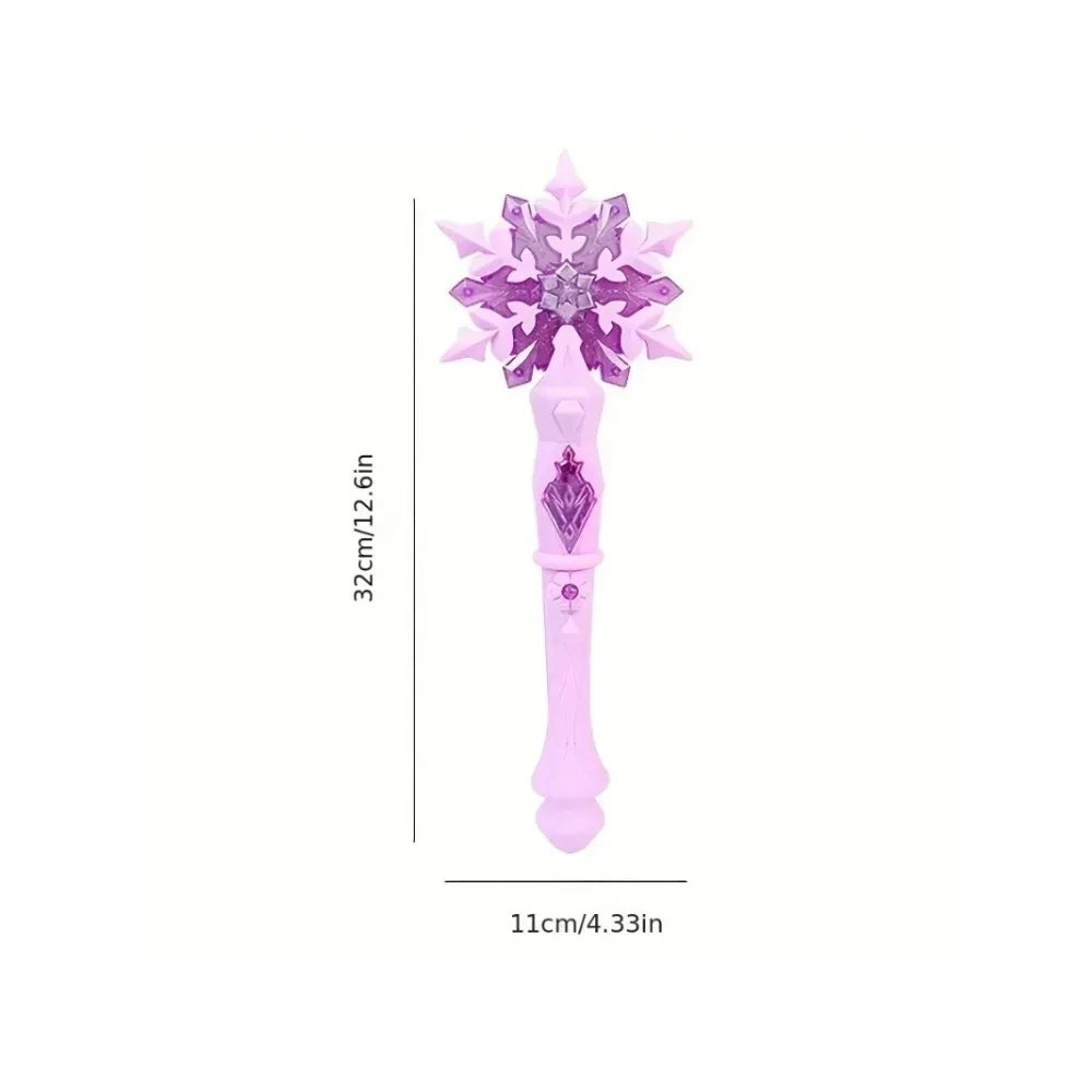 Light Up Wand Toy for Kids, Glowing Princess Snowflake Wand