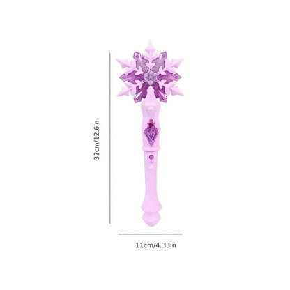 Light Up Wand Toy for Kids, Glowing Princess Snowflake Wand