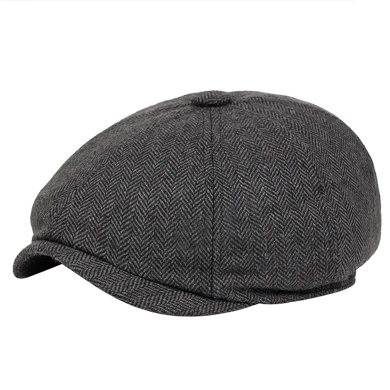 Newsboy Cap Plaid Octagonal Flat Cap for Men and Women